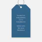 ウミガメが海の下で赤ちゃんシャワー ギフトタグ (裏面)