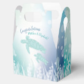 ウミガメが海の下で赤ちゃんシャワー フェイバーボックス (オープン)