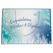 ウミガメが海の下で赤ちゃんシャワー ラージペーパーバッグ (正面)