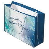 ウミガメが海の下で赤ちゃんシャワー ラージペーパーバッグ (正面アングル)