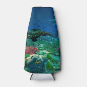 ウミガメが海を泳地中海のぐ ボトルクーラー (正面)