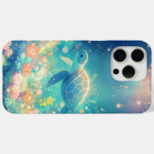 ウミガメが海中の鮮やか庭を旅 Case-Mate iPhoneケース (裏面 (横))