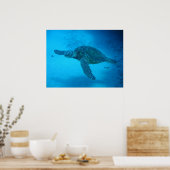 ウミガメで泳ぐ4 ポスター (キッチン)