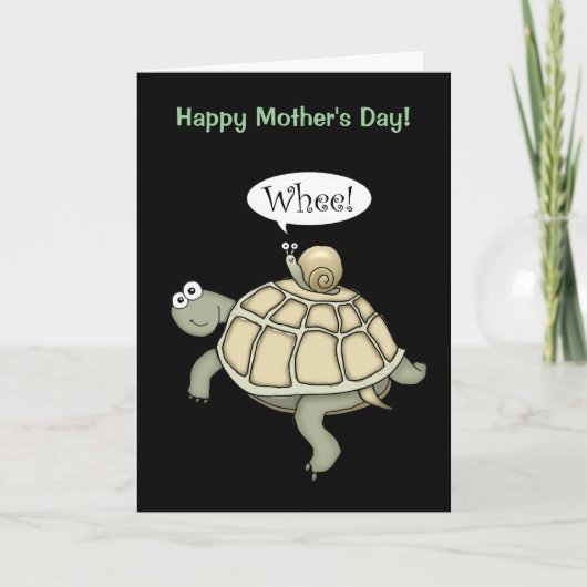 ウミガメとウミウシ！母の日のカード。 カード (正面)