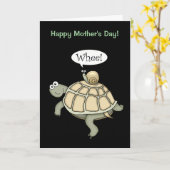 ウミガメとウミウシ！母の日のカード。 カード (黄色い花)