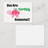 ウミガメとカタツムリ素晴らしバレンタイン ノートカード (正面/裏面)