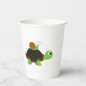ウミガメとカタツムリ 紙コップ (正面)