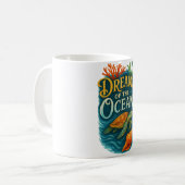 ウミガメとサンゴの芸術 コーヒーマグカップ (正面左)