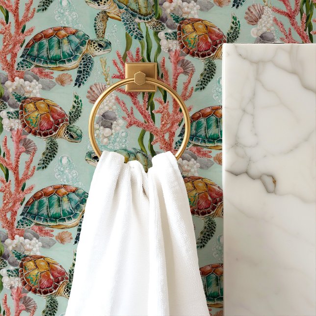 ウミガメとサンゴ礁 壁紙 (クリエイターアップロード済み)