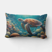 ウミガメとサンゴ ランバークッション (裏面)