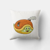 ウミガメとシェルを家として クッション (裏面)