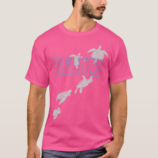 ウミガメとダイビングするベリーズウミガメ Tシャツ