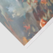 ウミガメとティール（緑がかった色）ブルー海デクページ 薄葉紙 (詳細)