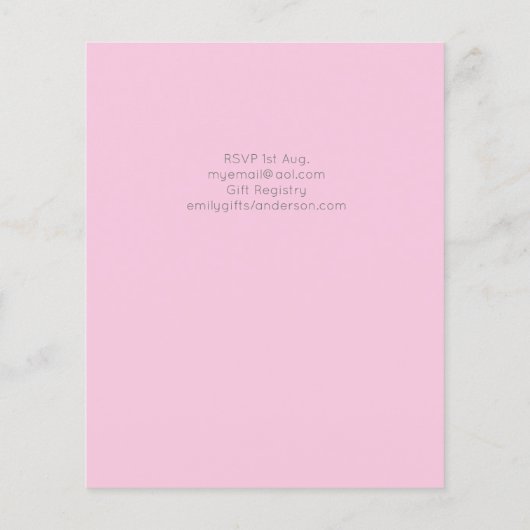 ウミガメとフレンズ男の赤ちゃんまたはガールシャワーInv (裏面)