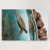 ウミガメと岩 ジグソーパズル (横)