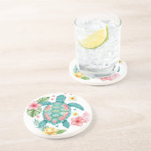 ウミガメと熱帯の花 コースター (側面)