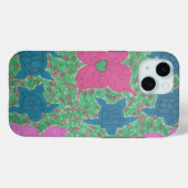 ウミガメと花トロピカルアート Case-Mate iPhoneケース (裏面 (横))