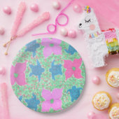 ウミガメと花紙プレート ペーパープレート (パーティー)