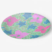 ウミガメと花紙プレート ペーパープレート (アングル)