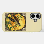 ウミガメと黄色いゲルセミウムの花 Case-Mate iPhoneケース (裏面 (横))