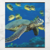 ウミガメによる ワインラベル (シングルラベル)