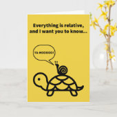 ウミガメに乗る – 家族 カード (黄色い花)