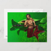 ウミガメのはがき付きメルマン ポストカード (正面/裏面)