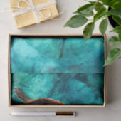 ウミガメのアカウミャルヘッドダイビングデコップページ 薄葉紙 (ギフト)