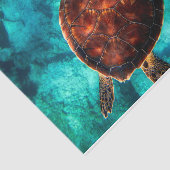 ウミガメのアカウミャルヘッドダイビングデコップページ 薄葉紙 (詳細)