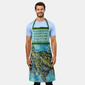 ウミガメのアートと工芸品のエプロン エプロン (着用した状態)