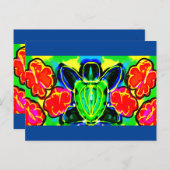 ウミガメのアートマグカップ飲料水差しキャンドル ポストカード (正面/裏面)