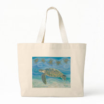 ウミガメのアートワーク・トートバッグ