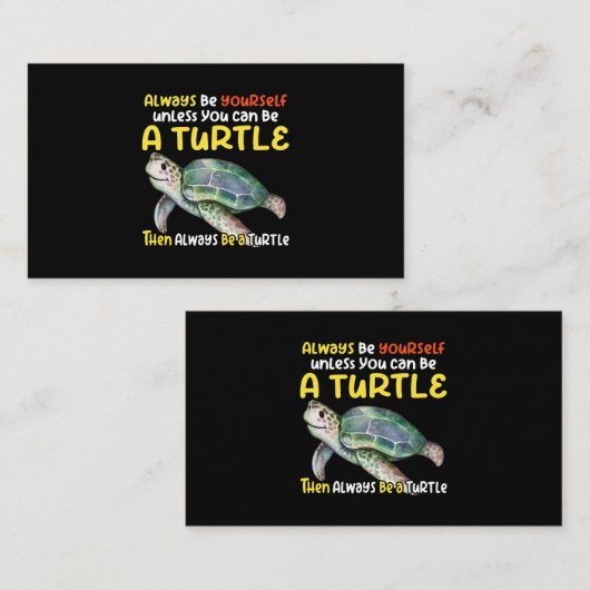 ウミガメのウミガメにウミガメを 名刺 (正面/裏面)