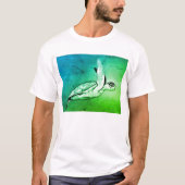 ウミガメのオリジナルアート Tシャツ (正面)