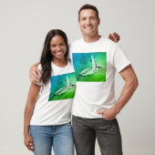 ウミガメのオリジナルアート Tシャツ (ユニセックス)