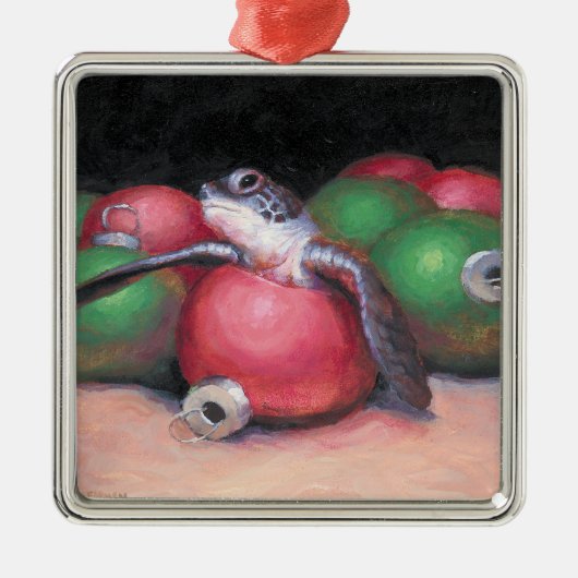 ウミガメのオーナメント メタルオーナメント (正面)