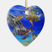 ウミガメのカスタマイズ可能なオーナメント セラミックオーナメント (右)