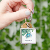 ウミガメのキーチェパーソナライズされたーン キーホルダー (手)