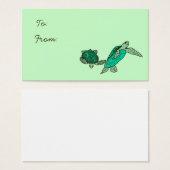 ウミガメのギフトラベル (正面&裏面)