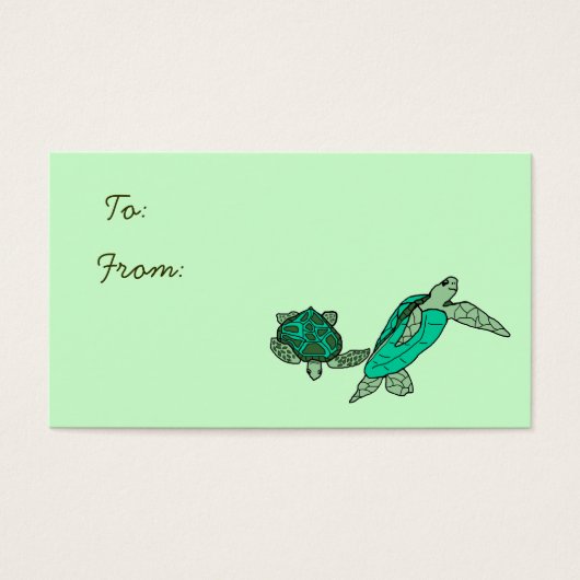 ウミガメのギフトラベル (正面)