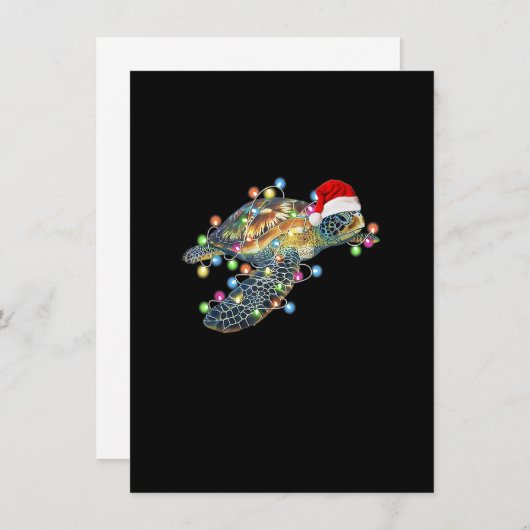 ウミガメのクリスマスライトツリーウミガメクリスマスS 招待状 (正面/裏面)