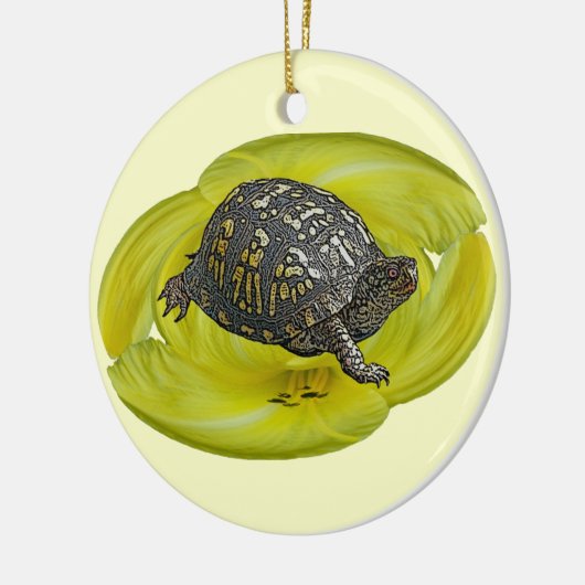 ウミガメのクリスマス装飾品 セラミックオーナメント (左)