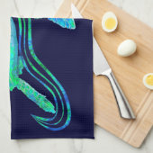 ウミガメのグラフィック キッチンタオル (四つ折り)