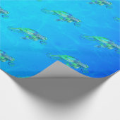 ウミガメのグラフィック ラッピングペーパー (角)