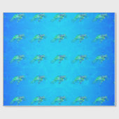 ウミガメのグラフィック ラッピングペーパー (フラット)