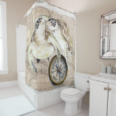 ウミガメのコンパスマップ シャワーカーテン (インサイチュ)