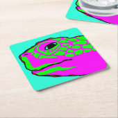 ウミガメのコースター スクエアペーパーコースター (アングル)