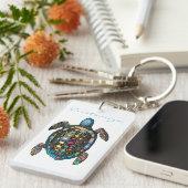 ウミガメのサンダー_コーブ キーホルダー (正面右)