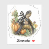 ウミガメのシャツアニマルズオータムカボチャ シール (シート)