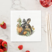 ウミガメのシャツアニマルズオータムカボチャ スタンダードランチョンナプキン (インサイチュ)